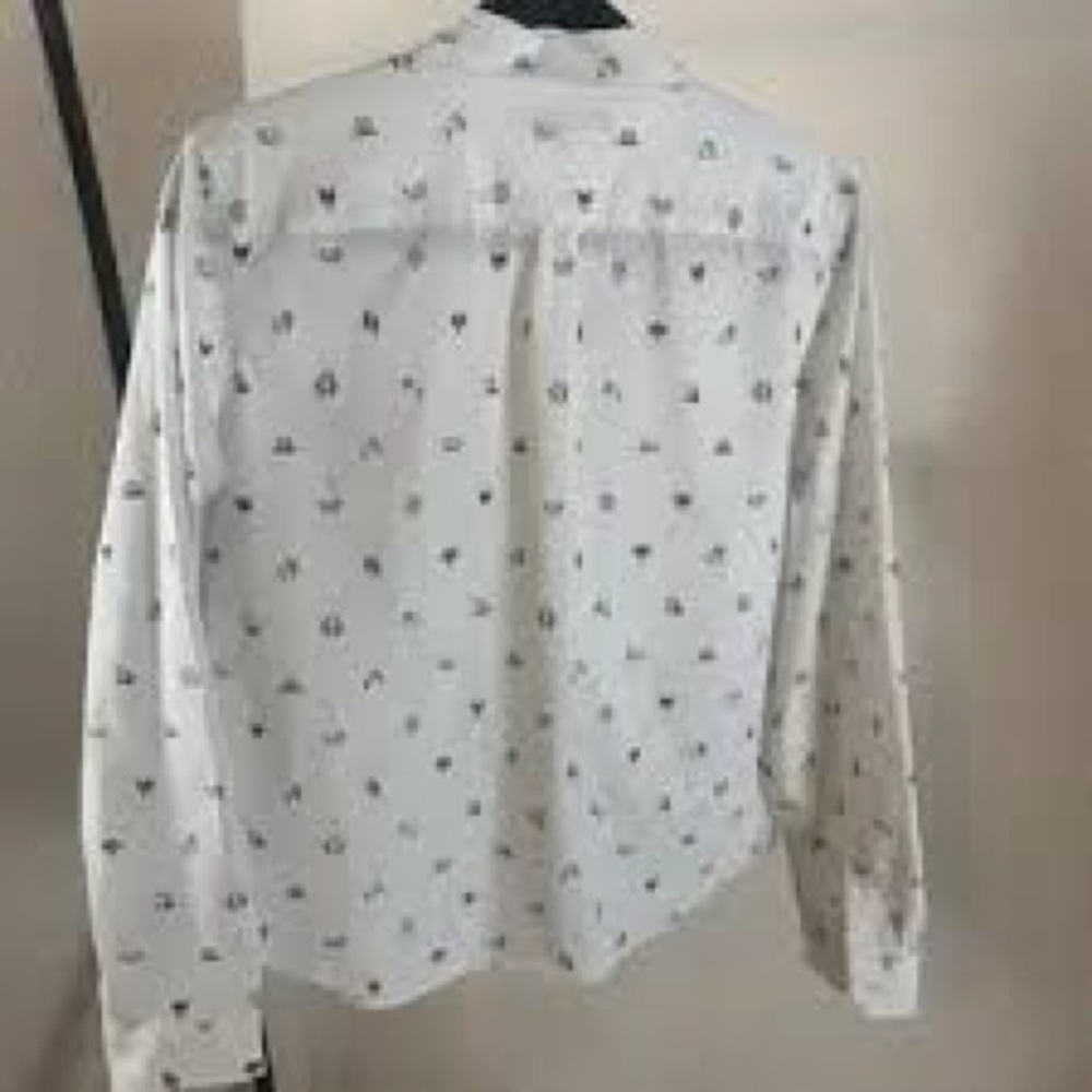 Banana Republic Women's Quinn Boy Fit Button Down Shirt Size L Very Good Con - Picture 4 of 10